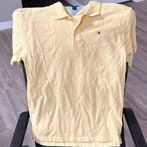 Tommy Hilfiger Men’s Light Yellow Polo with Flag Logo